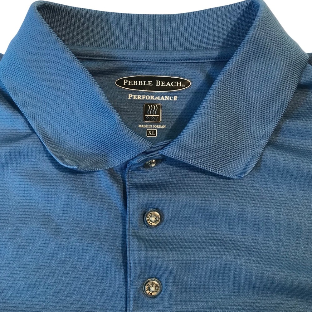 Pebble Beach Performance Mens XL Short Sleeve Golf Polo Shirt